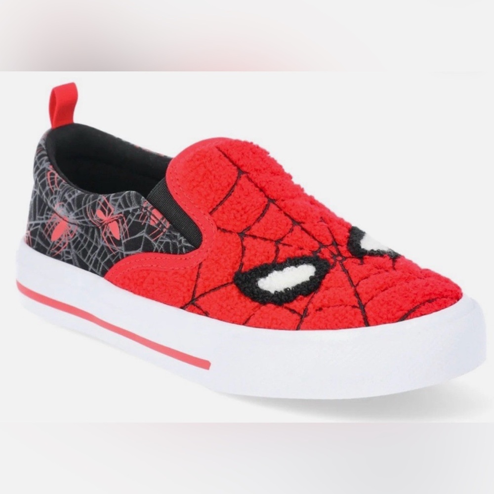 Marvel Spider-Man Boys Slip-On Sneakers Size 4 EUC